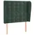 Produktbild 2 för Sänggavel med kanter mörkgrön 93x23x118/128 cm sammet
