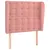 Produktbild 2 för Sänggavel med kanter rosa 93x23x118/128 cm sammet