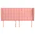 Produktbild 3 för Sänggavel med kanter rosa 203x23x118/128 cm sammet
