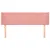 Produktbild 3 för Sänggavel med kanter rosa 147x16x78/88 cm sammet