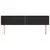 Produktbild 3 för Sänggavel med kanter svart 203x16x78/88 cm konstläder