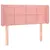 Produktbild 2 för Sänggavel med kanter rosa 103x16x78/88 cm sammet