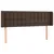 Produktbild 2 för Sänggavel med kanter brun 147x16x78/88 cm konstläder
