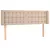 Produktbild 2 för Sänggavel med kanter cappuccino 147x16x78/88 cm konstläder