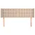 Produktbild 3 för Sänggavel med kanter cappuccino 147x16x78/88 cm konstläder