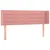 Produktbild 2 för Sänggavel med kanter rosa 147x16x78/88 cm sammet