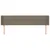 Produktbild 3 för Sänggavel med kanter taupe 203x16x78/88 cm tyg