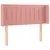 Produktbild 2 för Sänggavel med kanter rosa 93x16x78/88 cm sammet