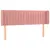 Produktbild 2 för Sänggavel med kanter rosa 147x16x78/88 cm sammet