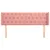 Produktbild 3 för Sänggavel med kanter rosa 147x16x78/88 cm sammet