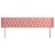 Produktbild 3 för Sänggavel med kanter rosa 203x16x78/88 cm sammet