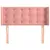 Produktbild 3 för Sänggavel med kanter rosa 83x16x78/88 cm sammet