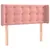 Produktbild 2 för Sänggavel med kanter rosa 93x16x78/88 cm sammet