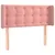 Produktbild 2 för Sänggavel med kanter rosa 103x16x78/88 cm sammet