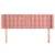 Produktbild 3 för Sänggavel med kanter rosa 147x16x78/88 cm sammet
