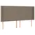 Produktbild 2 för Sänggavel med kanter taupe 183x16x118/128 cm tyg