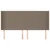 Produktbild 3 för Sänggavel med kanter taupe 203x16x118/128 cm tyg