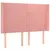 Produktbild 2 för Sänggavel med kanter rosa 147x16x118/128 cm sammet