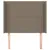 Produktbild 3 för Sänggavel med kanter taupe 83x16x118/128 cm tyg