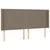 Produktbild 2 för Sänggavel med kanter taupe 203x16x118/128 cm tyg