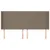 Produktbild 3 för Sänggavel med kanter taupe 203x16x118/128 cm tyg