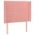 Produktbild 2 för Sänggavel med kanter rosa 93x16x118/128 cm sammet