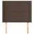 Produktbild 3 för Sänggavel med kanter brun 93x16x118/128 cm konstläder