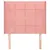 Produktbild 3 för Sänggavel med kanter rosa 83x16x118/128 cm sammet