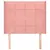 Produktbild 3 för Sänggavel med kanter rosa 93x16x118/128 cm sammet