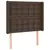 Produktbild 2 för Sänggavel med kanter brun 83x16x118/128 cm konstläder