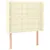 Produktbild 2 för Sänggavel med kanter gräddvit 93x16x118/128 cm konstläder