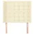 Produktbild 3 för Sänggavel med kanter gräddvit 93x16x118/128 cm konstläder
