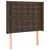 Produktbild 2 för Sänggavel med kanter brun 93x16x118/128 cm konstläder