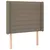 Produktbild 2 för Sänggavel med kanter taupe 93x16x118/128 cm tyg