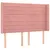 Produktbild 2 för Sänggavel med kanter rosa 147x16x118/128 cm sammet