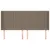 Produktbild 3 för Sänggavel med kanter taupe 203x16x118/128 cm tyg