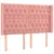 Produktbild 2 för Sänggavel med kanter rosa 147x16x118/128 cm sammet