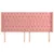 Produktbild 3 för Sänggavel med kanter rosa 183x16x118/128 cm sammet