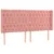 Produktbild 2 för Sänggavel med kanter rosa 203x16x118/128 cm sammet