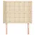 Produktbild 3 för Sänggavel med kanter gräddvit 83x16x118/128 cm tyg