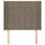 Produktbild 3 för Sänggavel med kanter taupe 103x16x118/128 cm tyg