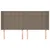 Produktbild 3 för Sänggavel med kanter taupe 183x16x118/128 cm tyg