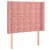 Produktbild 2 för Sänggavel med kanter rosa 83x16x118/128 cm sammet