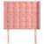 Produktbild 3 för Sänggavel med kanter rosa 83x16x118/128 cm sammet