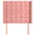 Produktbild 3 för Sänggavel med kanter rosa 103x16x118/128 cm sammet