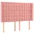 Produktbild 2 för Sänggavel med kanter rosa 147x16x118/128 cm sammet