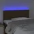 Produktbild 3 för Sänggavel LED mörkbrun 80x5x78/88 cm tyg