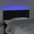 Produktbild 3 för Sänggavel LED svart 90x5x78/88 cm tyg