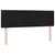Produktbild 4 för Sänggavel LED svart 144x5x78/88 cm tyg