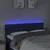 Produktbild 3 för Sänggavel LED gräddvit 144x5x78/88 cm tyg
